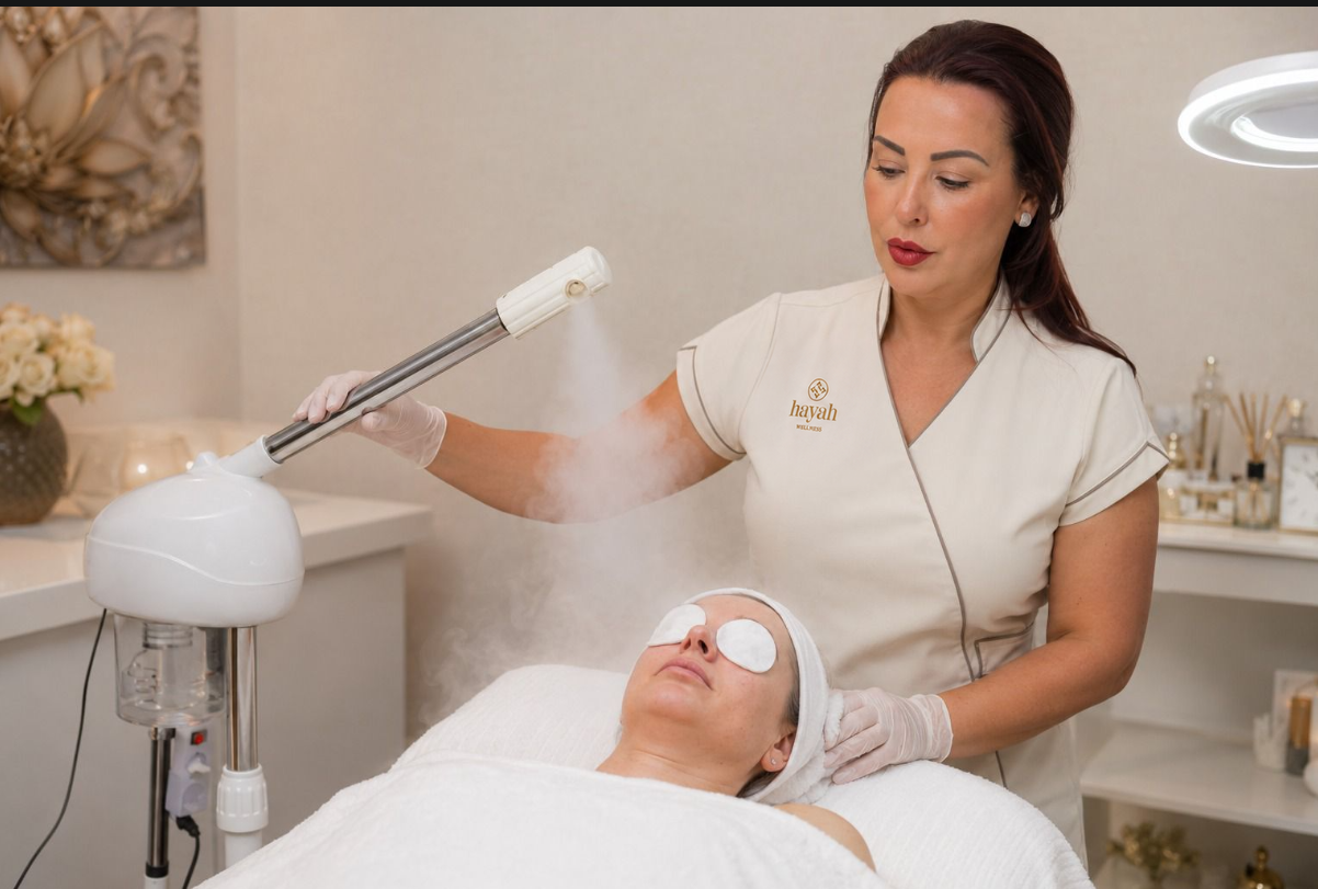 Danielle realizando un tratamiento facial personalizado