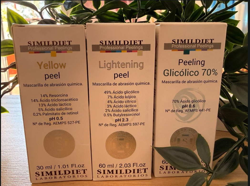 Cajas de peelings profesionales Simildiet