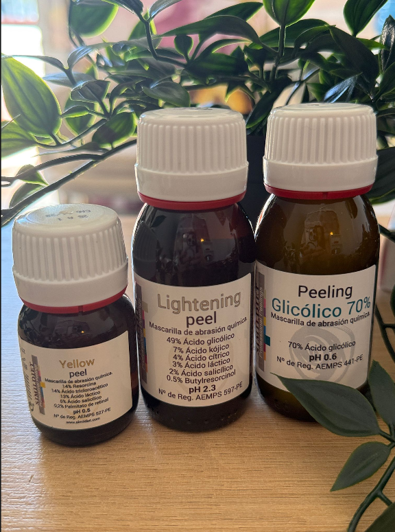 Frascos de peelings profesionales Simildiet